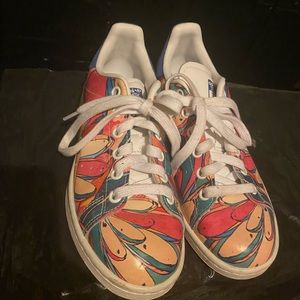 Adidas Originals Stan Smith womens trainers floral sneakers size 6